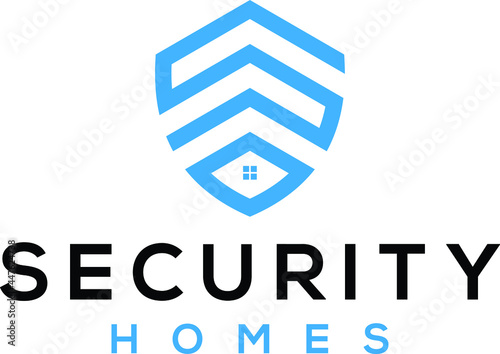 letter S security or security and home logo design in simple style