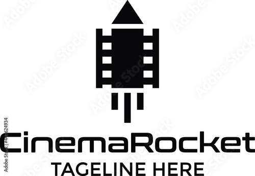 rocket film slide or rocket film design with simple and simple style