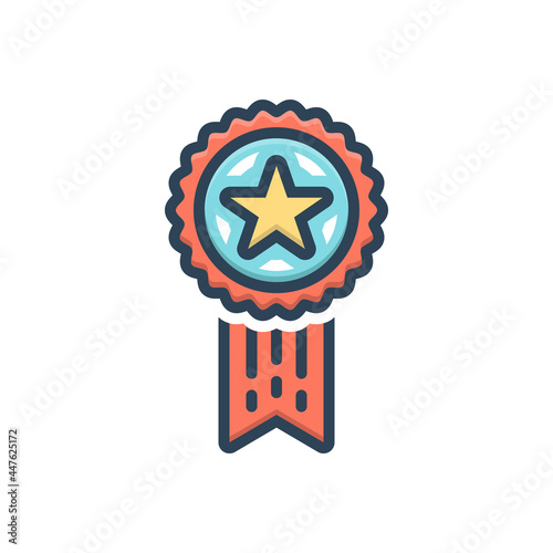 Color illustration icon for quality 