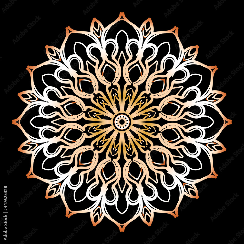 Decorative round floral mandala Decorative round floral mandala