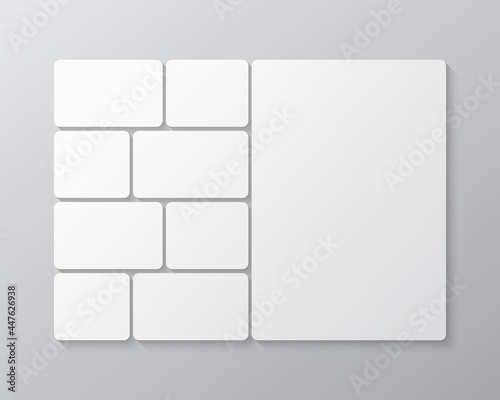 Template collage of nine frames, images, photo