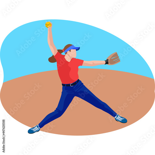 Female baseball player
