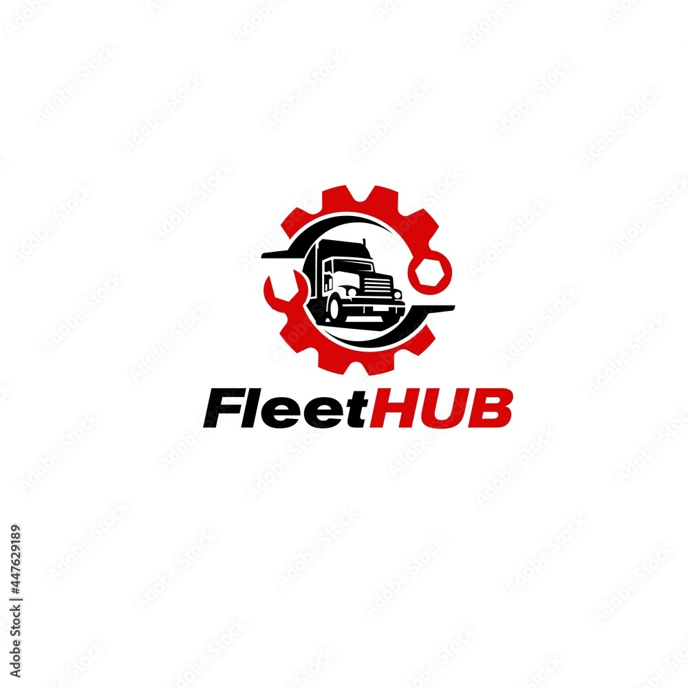 mechanic truck logo designs simple for transportation and automotive logo