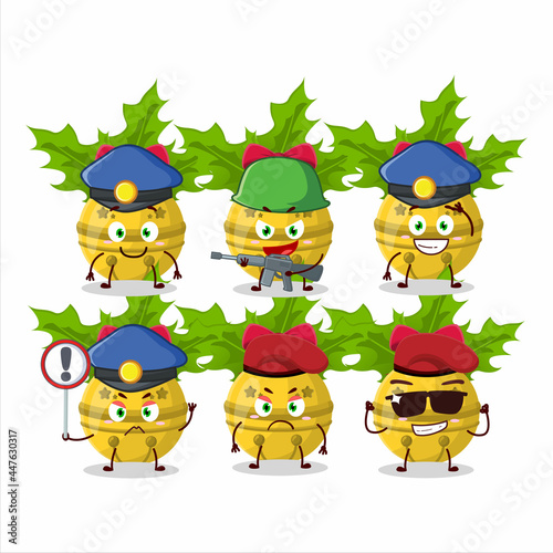 Wallpaper Mural A dedicated Police officer of christmas bells mascot design style Torontodigital.ca