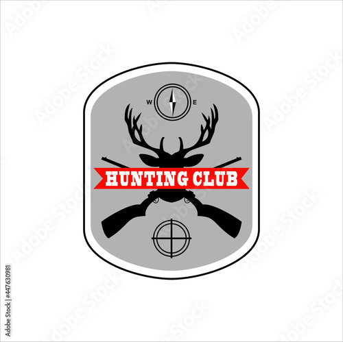 hunting season logo design that can be customized with the club name according to your needs
