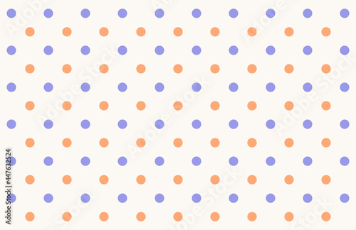 vector background pattern with purple and orange polka dots on a beige background, perfect for wall decoration or wallpaper