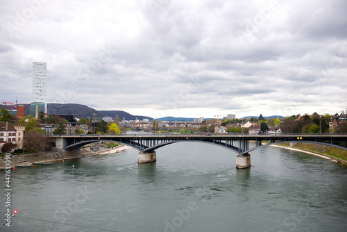 Mittlere Bridge and Basel skyline, Switzerland