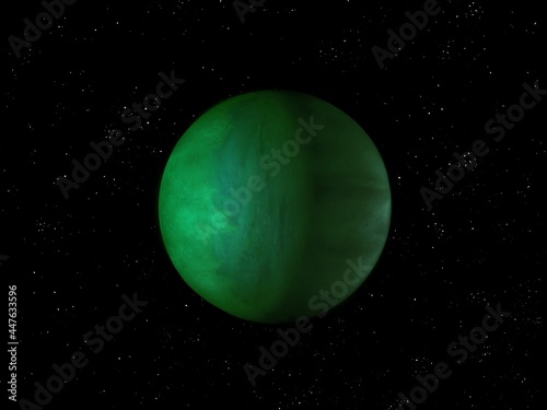 planet with a solid surface in space © Nazarii