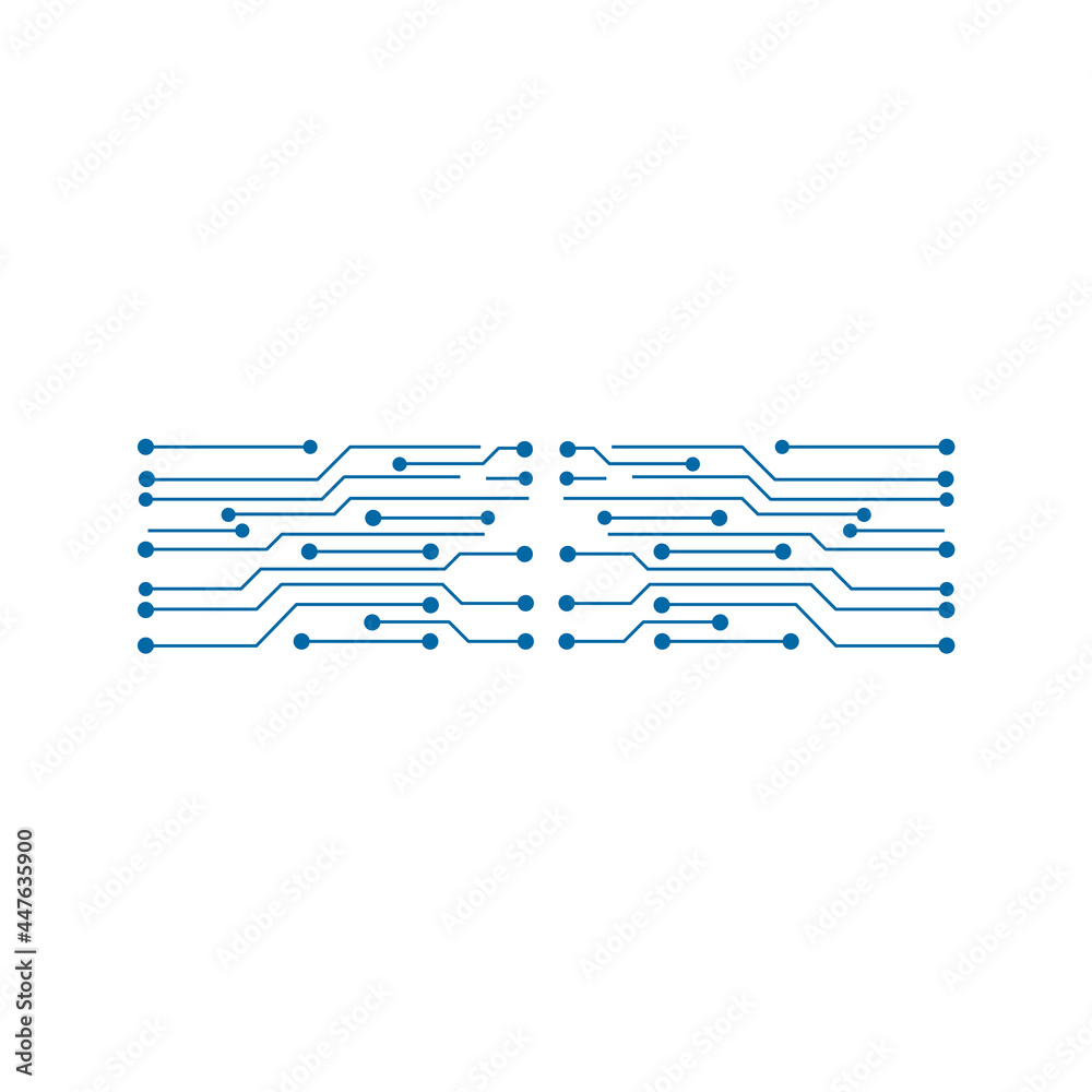 Electric circuit vector logo design template Electric circuit vector logo design template