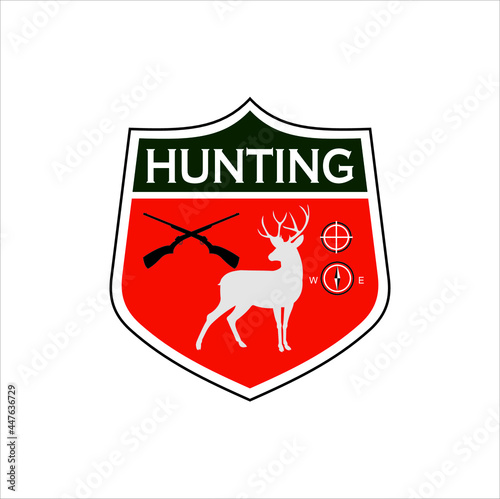 hunting season logo design that can be customized with the club name according to your needs
