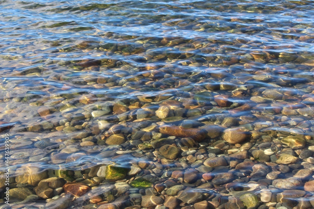 water and stones