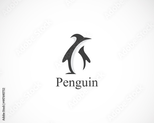 penguin logo creative animal wild bird icon design template