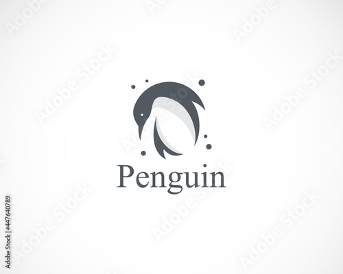 penguin logo creative design bird animal icon vector