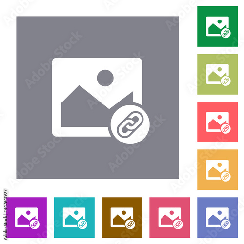 Link image square flat icons