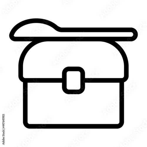 Lunchbox icon with outline style and pixel perfect base. Suitable for website design, logo, app and UI. Based on the size of the icon in general, so it can be reduced.