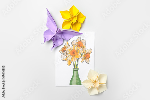 Greeting card, origami narc...