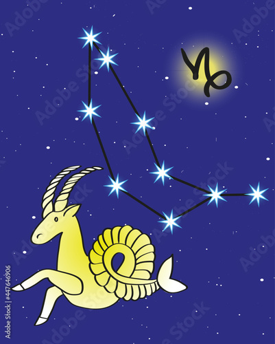 Capricorn zodiac sing celestial stars constellation