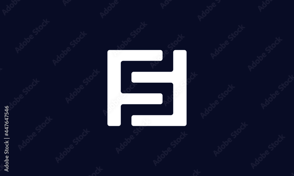 Modern Trendy Minimal Monogram FS and SF F or S Square Shaped Business Brands Initial Based letter Icon Logo Modern Trendy Minimal Monogram FS and SF F or S Square Shaped Business Brands Initial Based letter Icon Logo