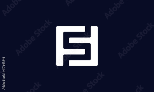 Modern Trendy Minimal Monogram FS and SF F or S Square Shaped Business Brands Initial Based letter Icon Logo