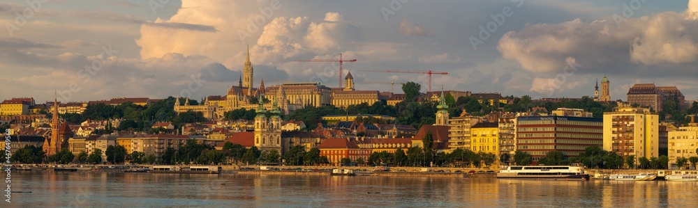 Panorama of the representative part of Budapest