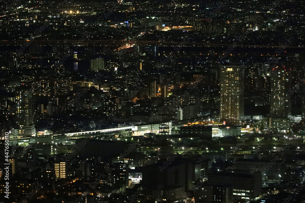 Beautiful light at night in tokyo, Japan.