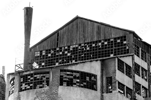 Remains of abandoned buildings of the mines of Portman village photo