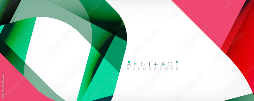 Minimal abstract background - color overlapping shapes on white with shadow lines. Vector Illustration For Wallpaper, Banner, Background, Landing Page Minimal abstract background - color overlapping shapes on white with shadow lines. Vector Illustration For Wallpaper, Banner, Background, Landing Page