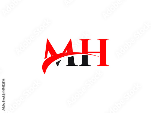 MH Letter Initial Logo Design Template