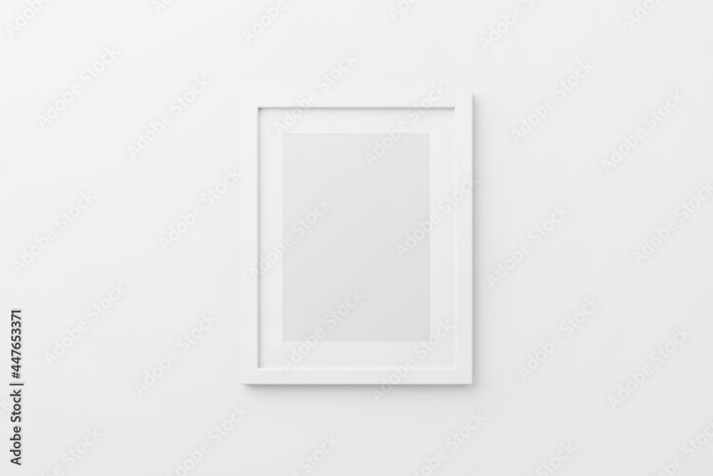 Rectangular wall picture photo frame mockup in white background, Banner or poster template, 3d render. Rectangular wall picture photo frame mockup in white background, Banner or poster template, 3d render.