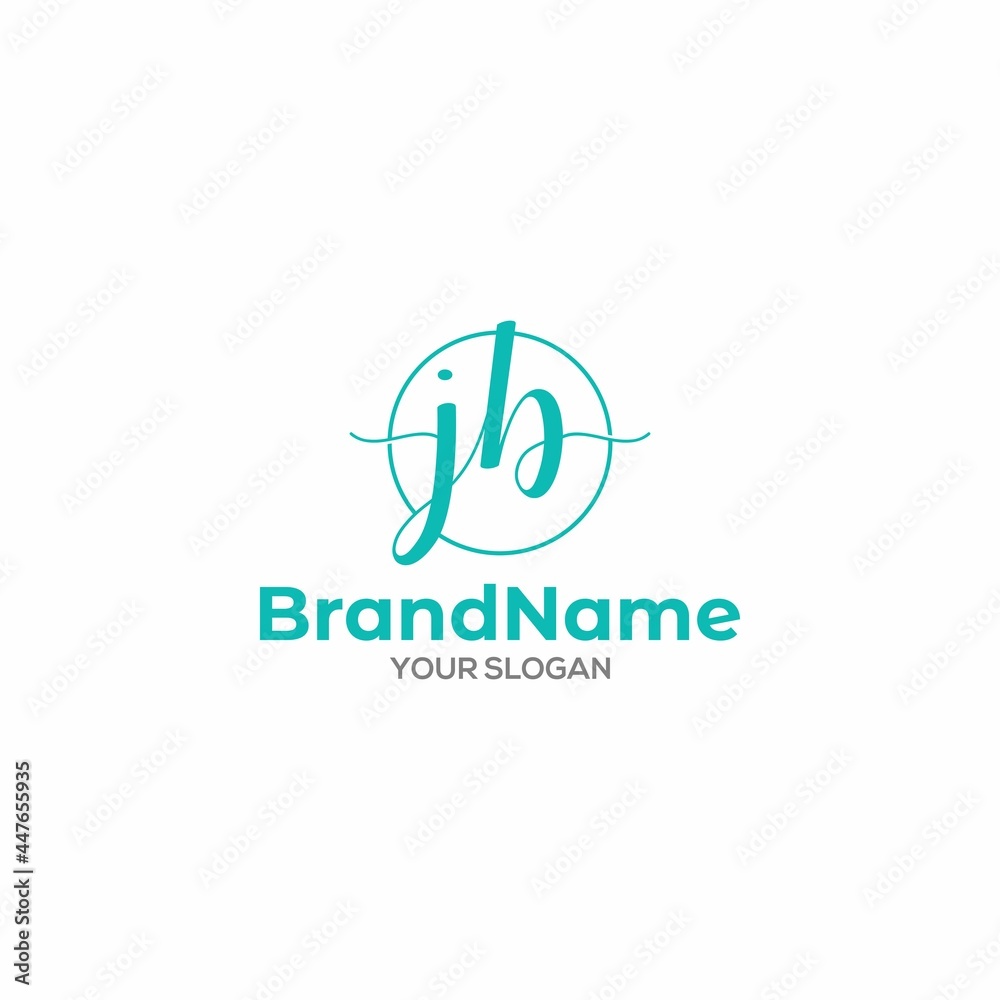 Initial J and B Stylish Logo Design Vector