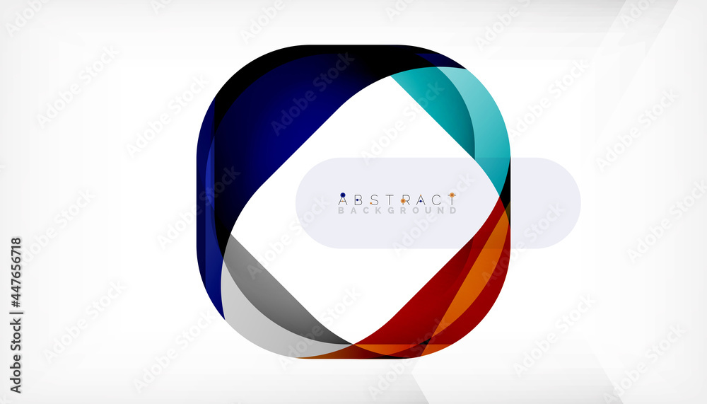 Abstract square shape with overlapping waves, minimal geometric background. Vector Illustration For Wallpaper, Banner, Background, Landing Page Abstract square shape with overlapping waves, minimal geometric background. Vector Illustration For Wallpaper, Banner, Background, Landing Page