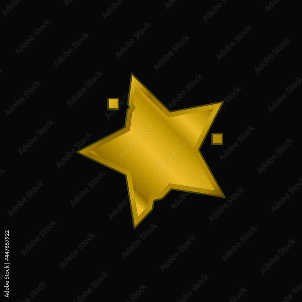 Fototapeta premium gold plated metalic icon or logo vector