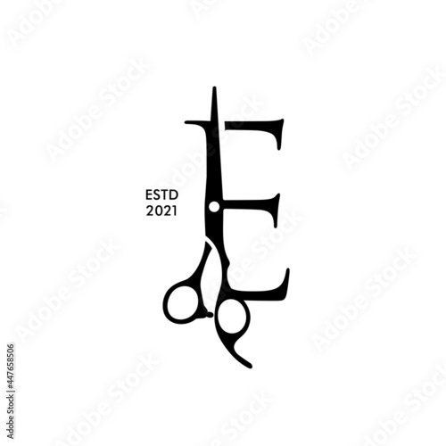 Initial E Scissors