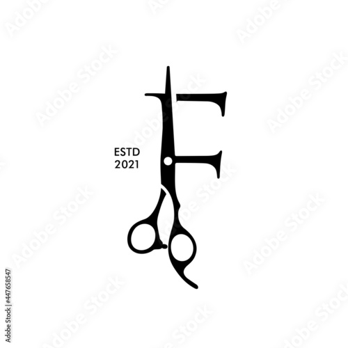 Initial F Scissors