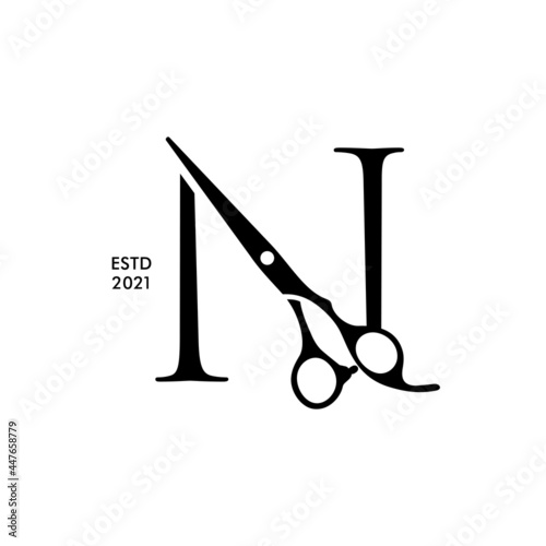 Initial N Scissors