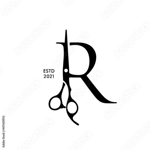 Initial R Scissors