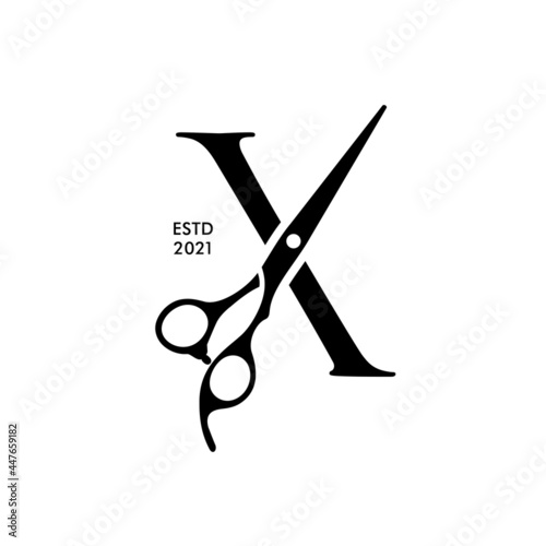 Initial X Scissors