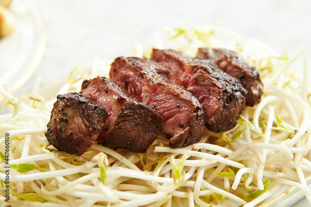 grilled beef steak with vegetables grilled beef steak with vegetables