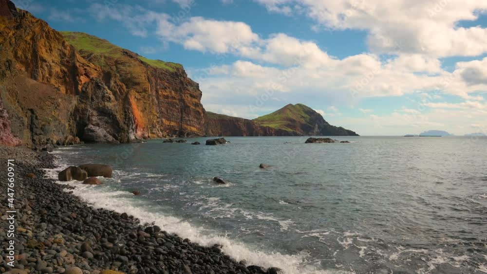 Beach at the Ponta de Sao Lourenco peninsula, Madeira Islands, Portugal Beach at the Ponta de Sao Lourenco peninsula, Madeira Islands, Portugal