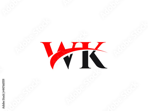 Free Download WK Letter Initial Logo Design Template - GFXLoad