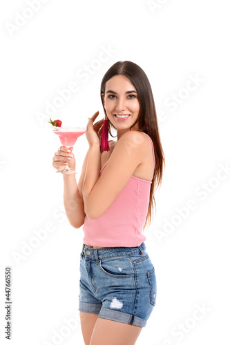 Beautiful young woman with ...