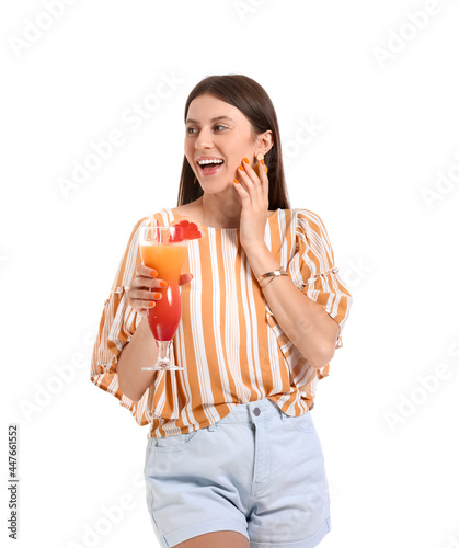 Beautiful young woman with ...