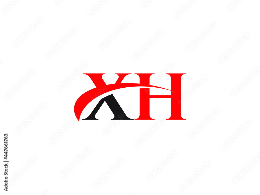Fototapeta premium XH Letter Initial Logo Design Template