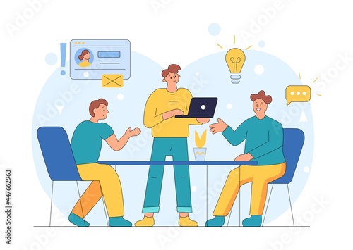 Team discussion regarding employee recruitment