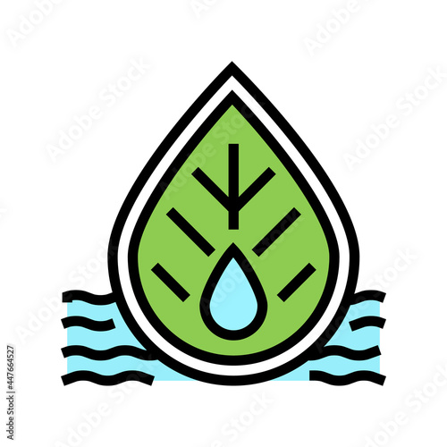 quality of waste water and surrounding water color icon vector. quality of waste water and surrounding water sign. isolated symbol illustration