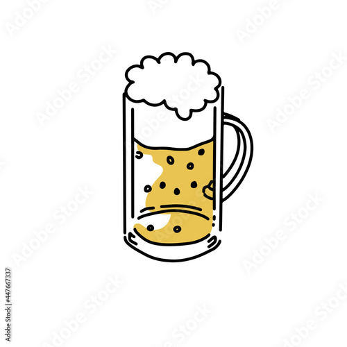 ジョッキに入ったビールのイラスト