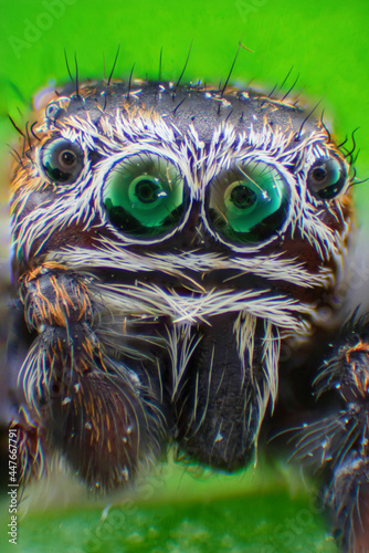 Portrati of a jumping spider (stack of multiple macro photos)