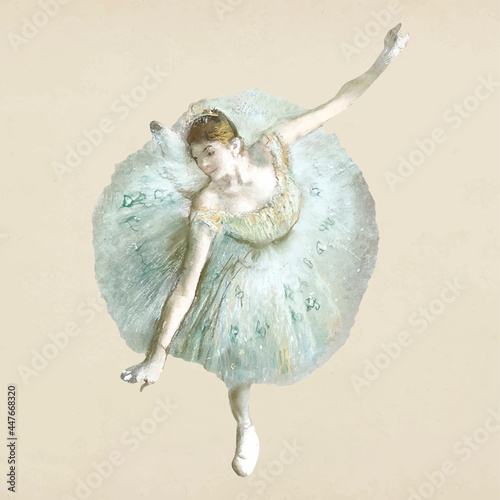 Ballerina vector, remixed from the artworks of the famous French artist Edgar Degas.