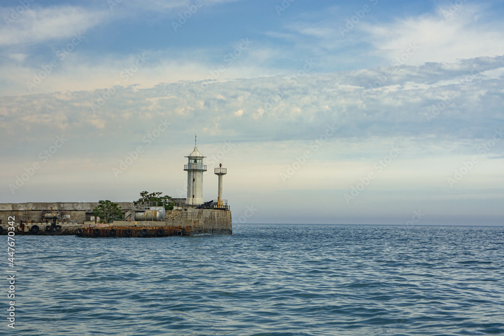 lighthouse in the port