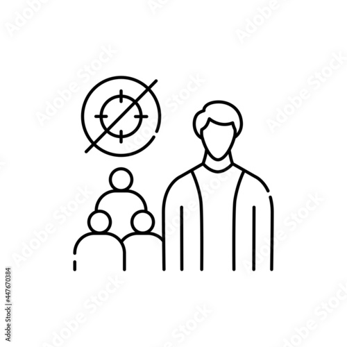 Abandonment of other people's goals olor line icon. Pictogram for web page, mobile app, promo